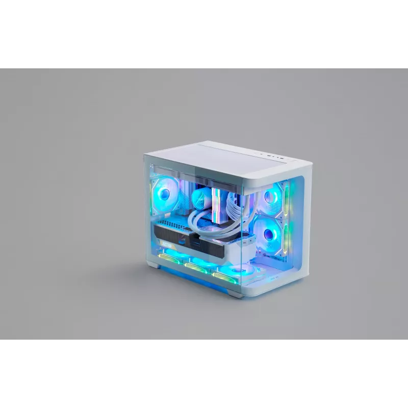 FSP S380-WA Case Mini Tower mITX, mATX Valge ARGB
