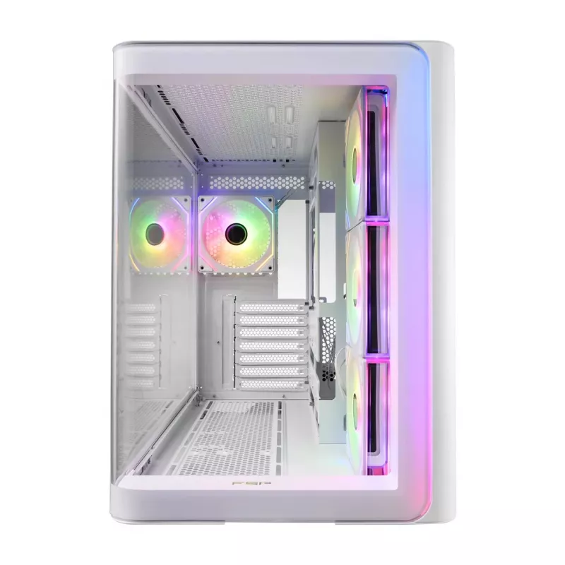 FSP M580-WA korpus Midi Tower mITX, mATX valge ARGB, Midi Tower, arvuti, valge, ATX, micro ATX, Mini-ITX, klaas, SPCC, mängimine