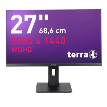 TERRA 3030223 arvutikuvar 68,6 cm (27 tolli) 2560 x 1440 pikslit Wide Quad HD LCD Must