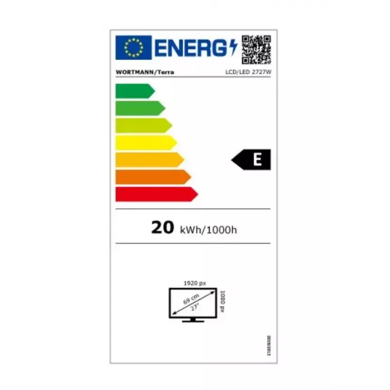 TERRA 3030229 arvutikuvar 68,6 cm (27 tolli) 1920 x 1080 pikslit Full HD LED Must