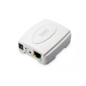 DIGITUS USB prindiserver, 1 pordiga 1x RJ45, 1x USB A, USB 2.0 Kõigile levinud operatsioonisüsteemidele