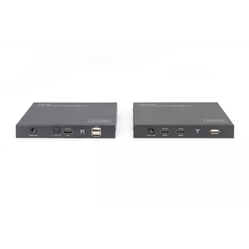 DIGITUS HDMI 2.0 HDMI KVM pikenduskomplekt - 70 m, USB 1.1, puutepaneeli tugi