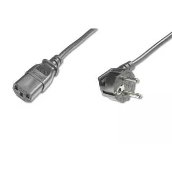 DIGITUS toitejuhe, CEE 7/7 (Tüüp-F) 90° nurga all - C13 M/F, 5m H05VV-F3G 1,0 mm² must, EL juhend
