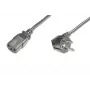DIGITUS toitejuhe, CEE 7/7 (Tüüp-F) 90° nurga all - C13 M/F, 5m H05VV-F3G 1,0 mm² must, EL juhend