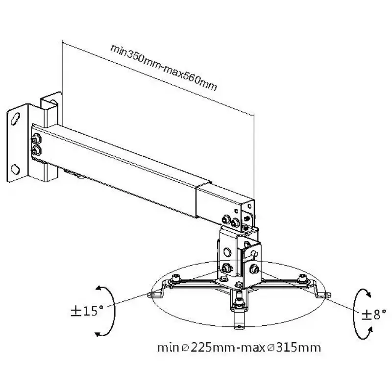 Projektori lae/seina kinnitusklamber Equip 650703