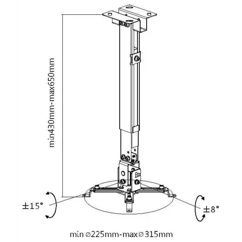 Projektori lae/seina kinnitusklamber Equip 650703