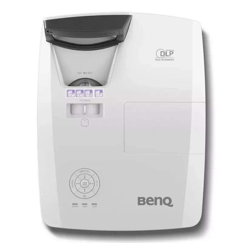 BenQ MH856UST+ Ultralühikese viskekaugusega projektor 3500 ANSI luumenit DLP 1080p (1920x1080) 3D Must, Valge