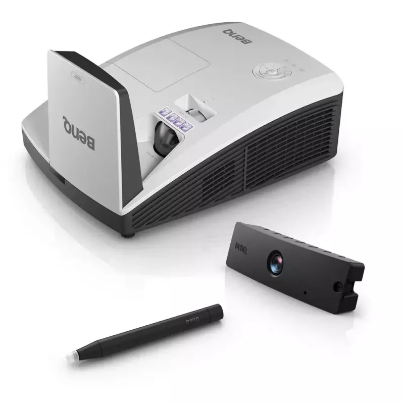 BenQ MH856UST+ Ultralühikese viskekaugusega projektor 3500 ANSI luumenit DLP 1080p (1920x1080) 3D Must, Valge