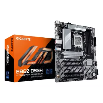 GIGABYTE B860 DS3H emaplaat – toetab Intel Core Ultra protsessoreid, 8+1+2+2 faasi VRM, kuni 9066 MHz DDR5, 1xPCIe 5.0 + 1xPCIe 4.0 M.2, 2.5 GbE LAN, USB 3.2 Gen 2x2