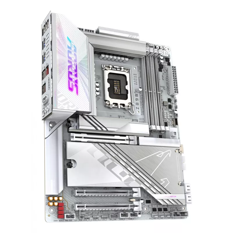 Emaplaat GIGABYTE Z890 AORUS PRO ICE — Intel Z890, LGA 1851, ATX, DDR5, 4x DIMM, 4x M.2, 2.5Gb LAN, Wi‑Fi