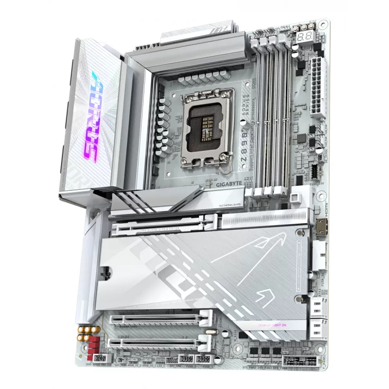 Emaplaat GIGABYTE Z890 AORUS PRO ICE — Intel Z890, LGA 1851, ATX, DDR5, 4x DIMM, 4x M.2, 2.5Gb LAN, Wi‑Fi