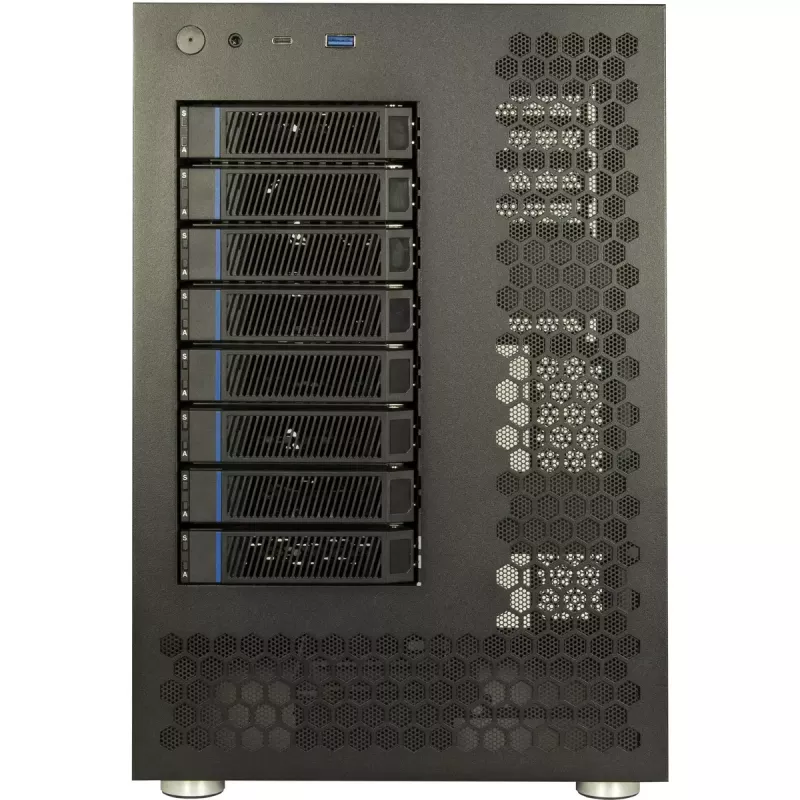 HDD-korpus Inter-Tech NAS-8 2,5/3,5 tolli Must