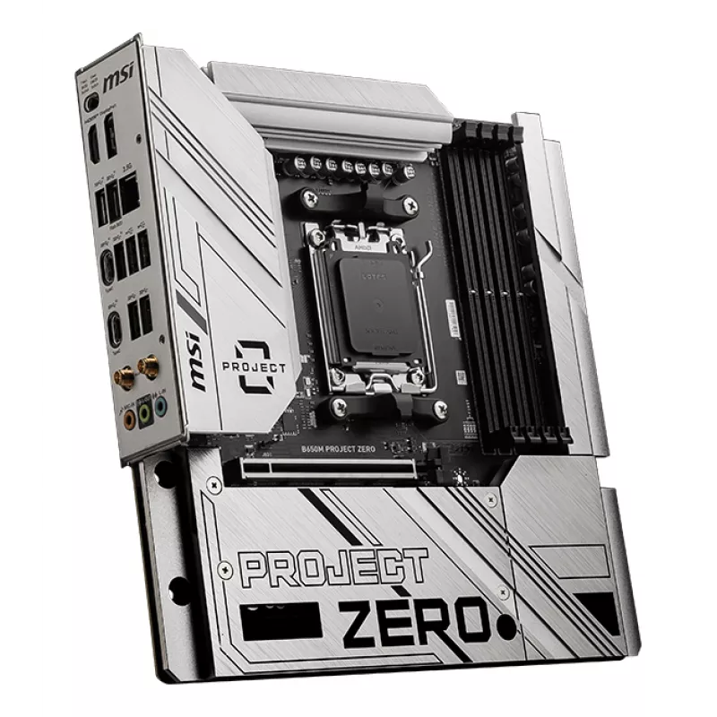 MSI B650M PROJECT ZERO emaplaat AMD B650 pesa AM5 micro ATX