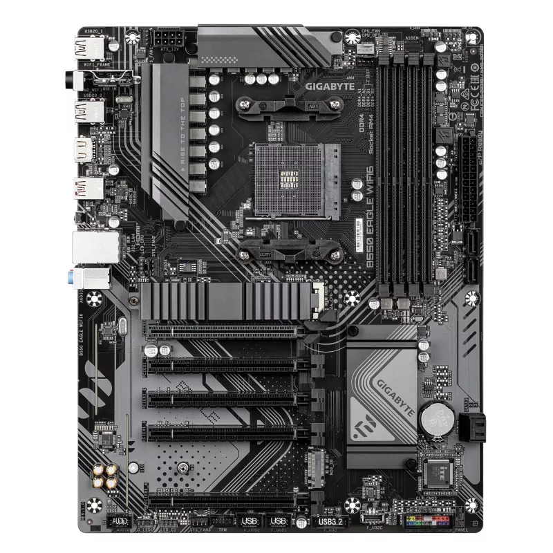 Emaplaat GIGABYTE B550 EAGLE WIFI6 ATX, AMD B550, Socket AM4, DDR4, 4x DIMM, 2x M.2, Wi‑Fi 6, Bluetooth 5.3