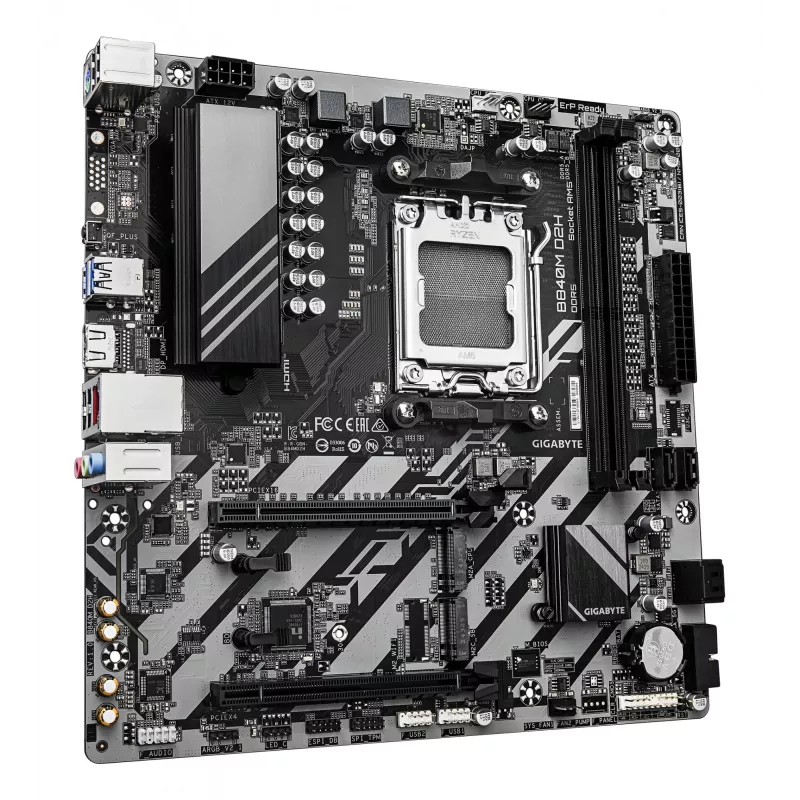Emaplaat GIGABYTE B840M D2H, AMD Ryzen 9000, Socket AM5, Micro ATX