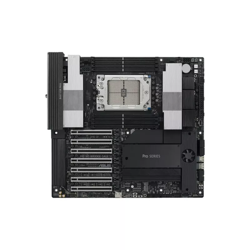 Emaplaat ASUS PRO WS WRX90E-SAGE SE, AMD WRX90 kiibistik, Socket sTR5, EEB, 8x DDR5 DIMM, 7x PCIe x16 GEN5, 4x M.2, 2x USB4 GEN3X2