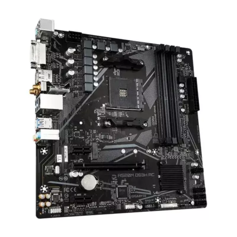 Emaplaat GIGABYTE A520M DS3H AC, A520, AM4, Micro ATX
