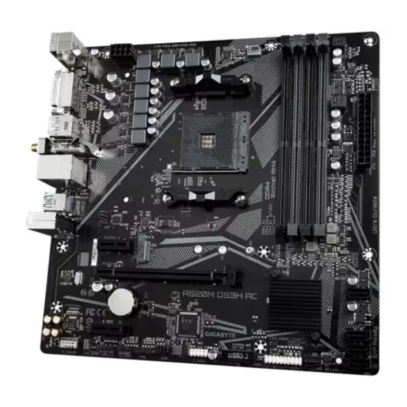 Emaplaat GIGABYTE A520M DS3H AC, A520, AM4, Micro ATX