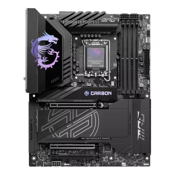 Emaplaat MSI MPG Z890 CARBON WIFI ATX — Intel LGA1851, Z890, DDR5, 4x DIMM, 5x M.2, Wi‑Fi 7, 2,5Gb LAN