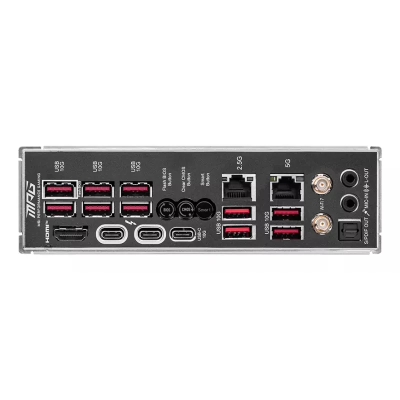 Emaplaat MSI MPG Z890 CARBON WIFI ATX — Intel LGA1851, Z890, DDR5, 4x DIMM, 5x M.2, Wi‑Fi 7, 2,5Gb LAN