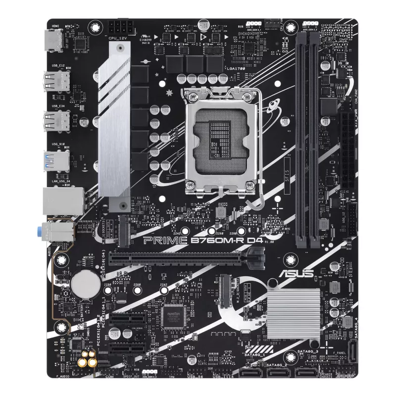 Emaplaat ASUS PRIME B760M-R D4 Intel B760 LGA 1700 micro ATX