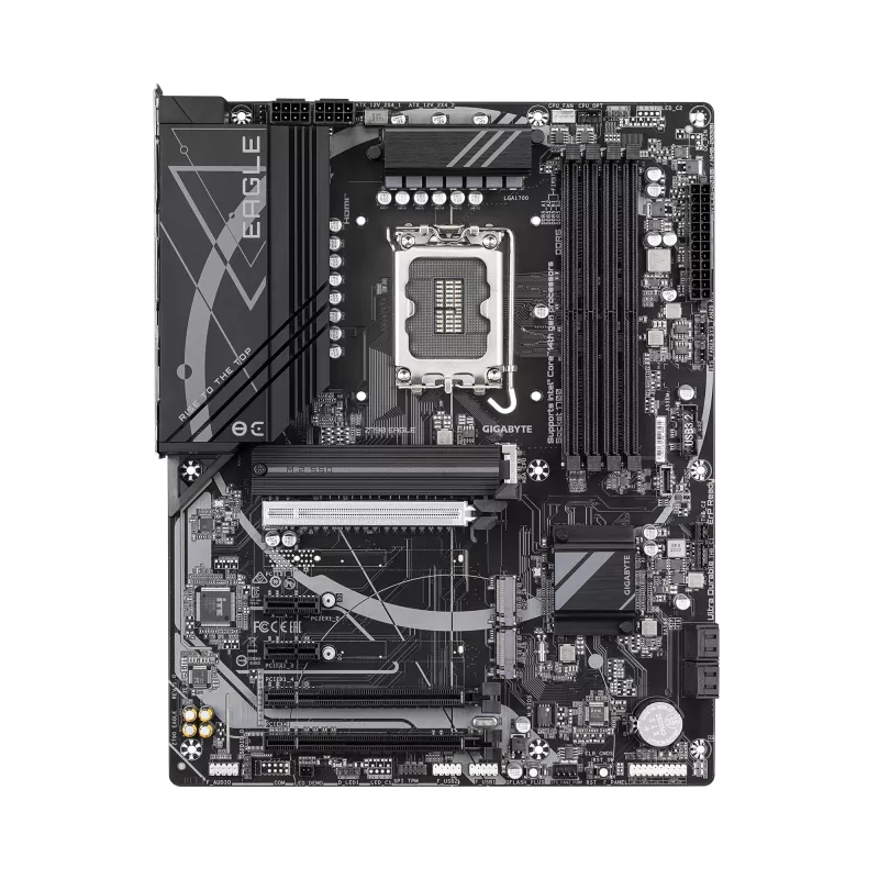 GIGABYTE Z790 EAGLE emaplaat – toetab 14. põlvkonna Intel Core protsessoreid, 12+1+1 faasi VRM, kuni 7600MHz DDR5 (OC), 3xPCIe 4.0 M.2, 2,5GbE LAN, USB 3.2 Gen 2