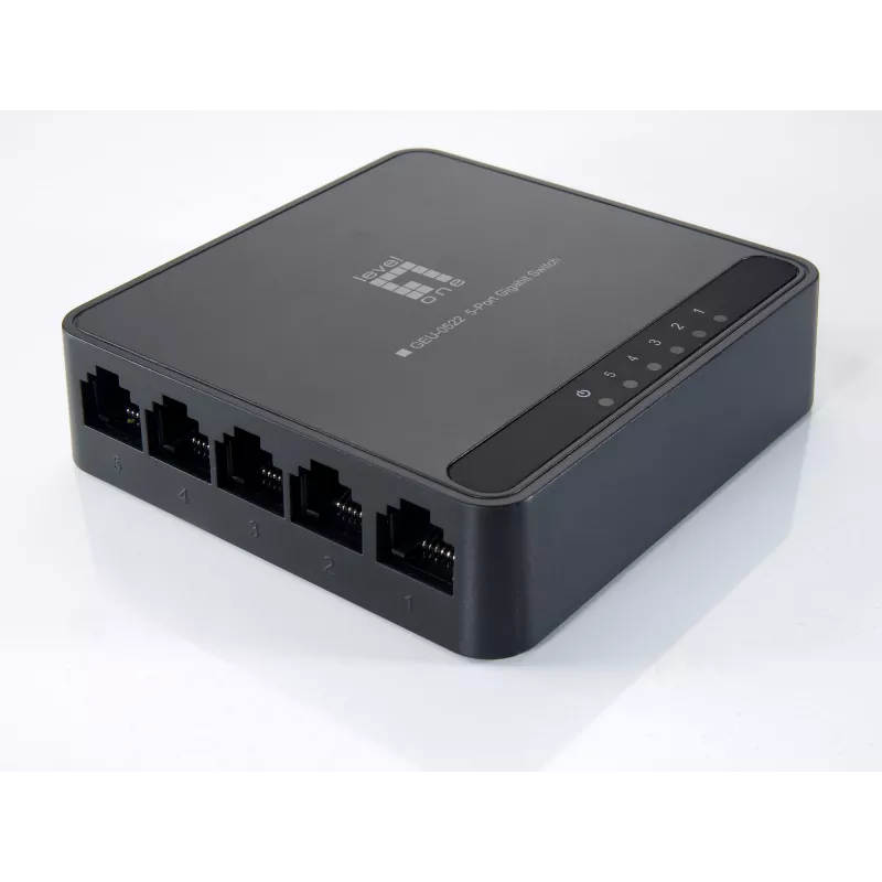 LevelOne 5-pordiline gigabitine kommutaator, Gigabit Ethernet (10/100/1000), täisdupleks