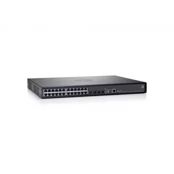 LevelOne 26-pordine ladustatav L3 hallatav gigabitine Etherneti kommutaator, 4 porti SFP/RJ45 Combo, 2 mooduli pesa 10-gigabitine