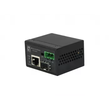 LevelOne RJ45–SFP kiire Etherneti tööstuslik meediumimuundur, −40 °C kuni 75 °C