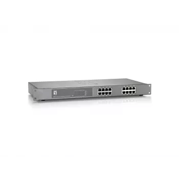 LevelOne 16-pordine Fast Ethernet PoE-lüliti, 802.3at/af PoE, 120W