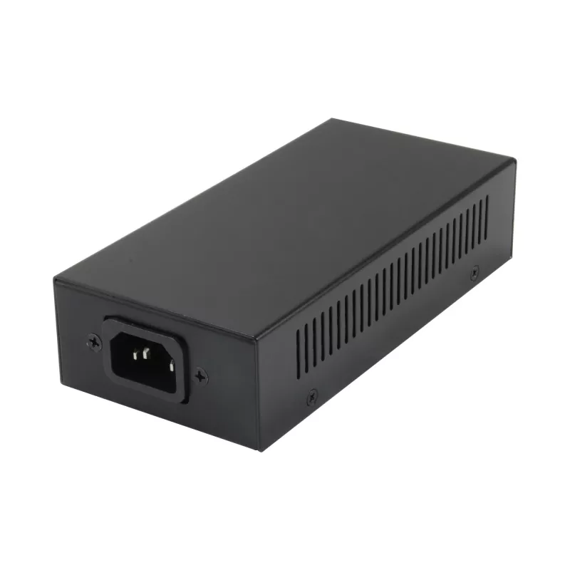 LevelOne Gigabit PoE injektor, 60W, 802.3at/af PoE, Gigabit Ethernet, 10,100,1000 Mbit/s, IEEE 802.3af, IEEE 802.3at, IEEE 802.3bt, Must, Toide, 60 W