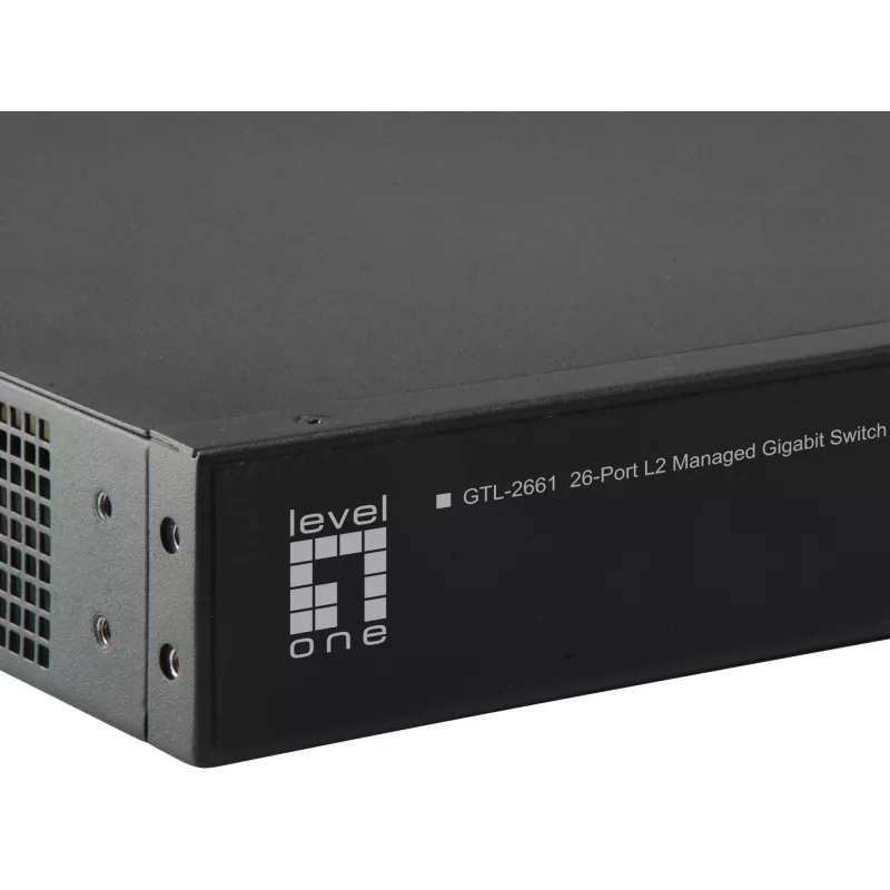 LevelOne KILBY 26-pordiline L2 hallatav gigabitine lüliti, 2 x 10GbE SFP+
