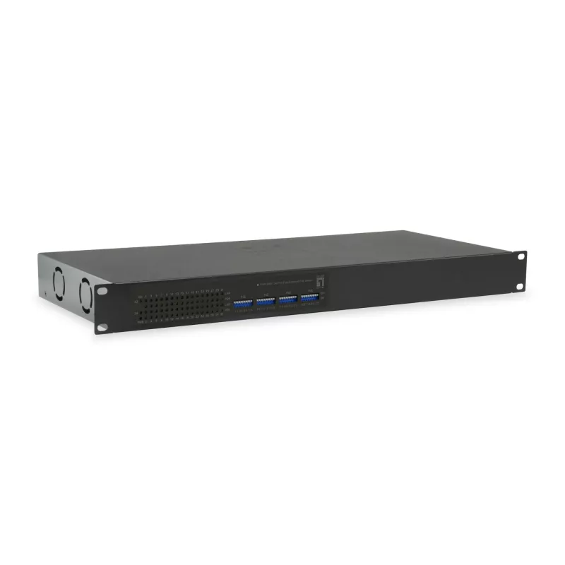LevelOne 34-pordiline Fast Ethernet PoE-lüliti, 802.3at/af PoE, 32 PoE väljundit, 2 x Gigabit RJ45, 250W