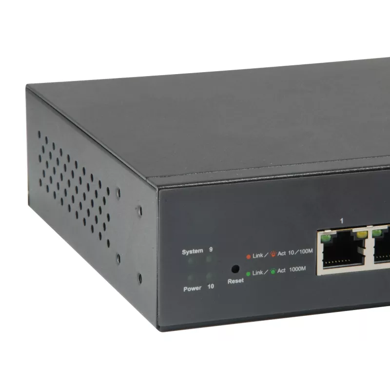 LevelOne 10-Port Web Smart Gigabit PoE Switch, 8 PoE Outputs, 2 x Gigabit SFP, 70W