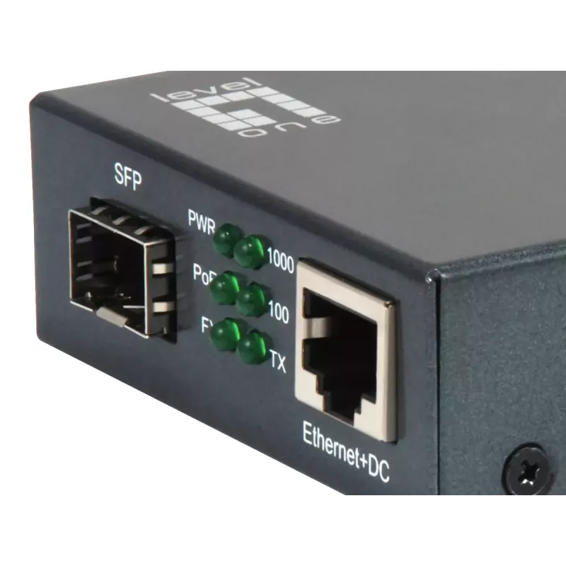 LevelOne RJ45-SFP Gigabit-meediumimuundur, PoE PSE