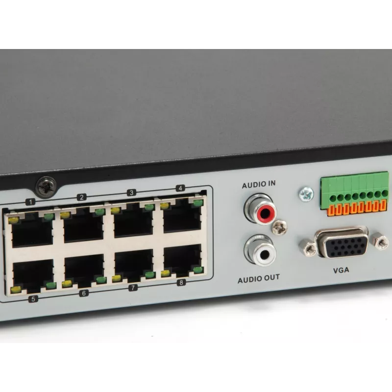 LevelOne GEMINI 8-Channel PoE võrk Video Recorder, 8 PoE Outputs, H.265