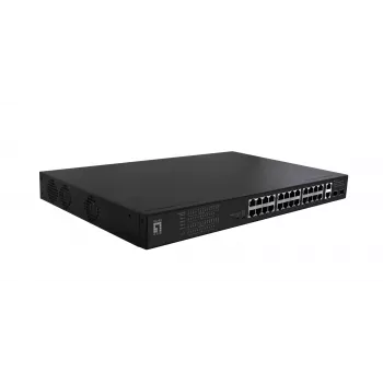 LevelOne FGP-2831 võrgulüliti haldamata kiire Ethernet (10/100) toide üle Etherneti (PoE) 1U must