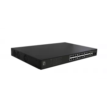 LevelOne GEP-2821 võrgukommutaator Haldamata Gigabit Ethernet (10/100/1000) Toide üle Etherneti (PoE) 1U Must