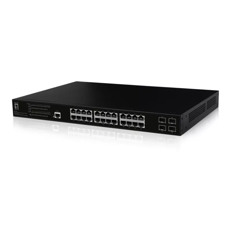 LevelOne GEP-2861 võrgukommutaator hallatav L2 Gigabit Ethernet (10/100/1000) Toide üle Etherneti (PoE) 1U Must