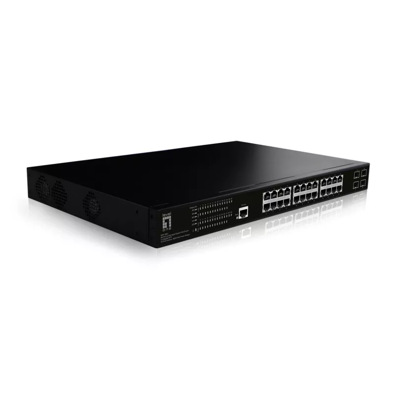 LevelOne GEP-2861 võrgukommutaator hallatav L2 Gigabit Ethernet (10/100/1000) Toide üle Etherneti (PoE) 1U Must