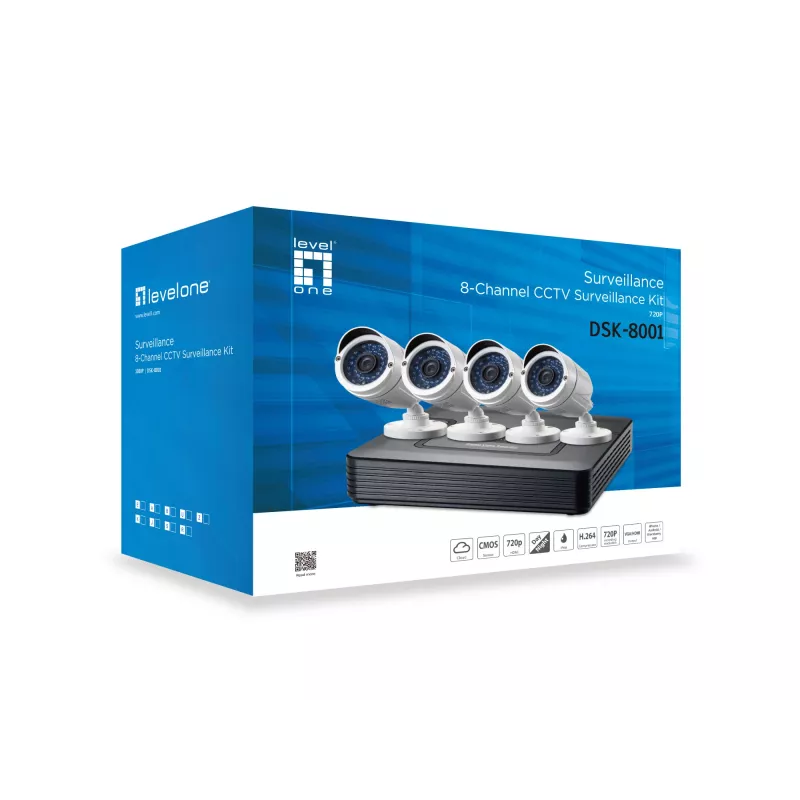 LevelOne DSK-8001 videovalvekomplekt Juhtmega ühendatav 8 kanalit