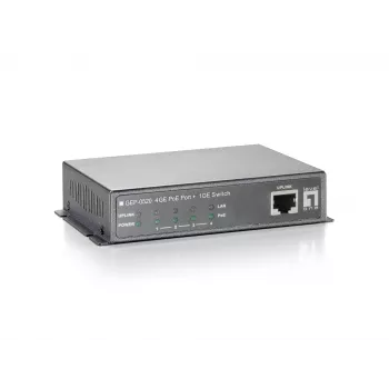 LevelOne 5-pordine Gigabit PoE kommutaator, 61,6 W, 802.3af PoE, 4 PoE väljundit, toiteadapter kaasas
