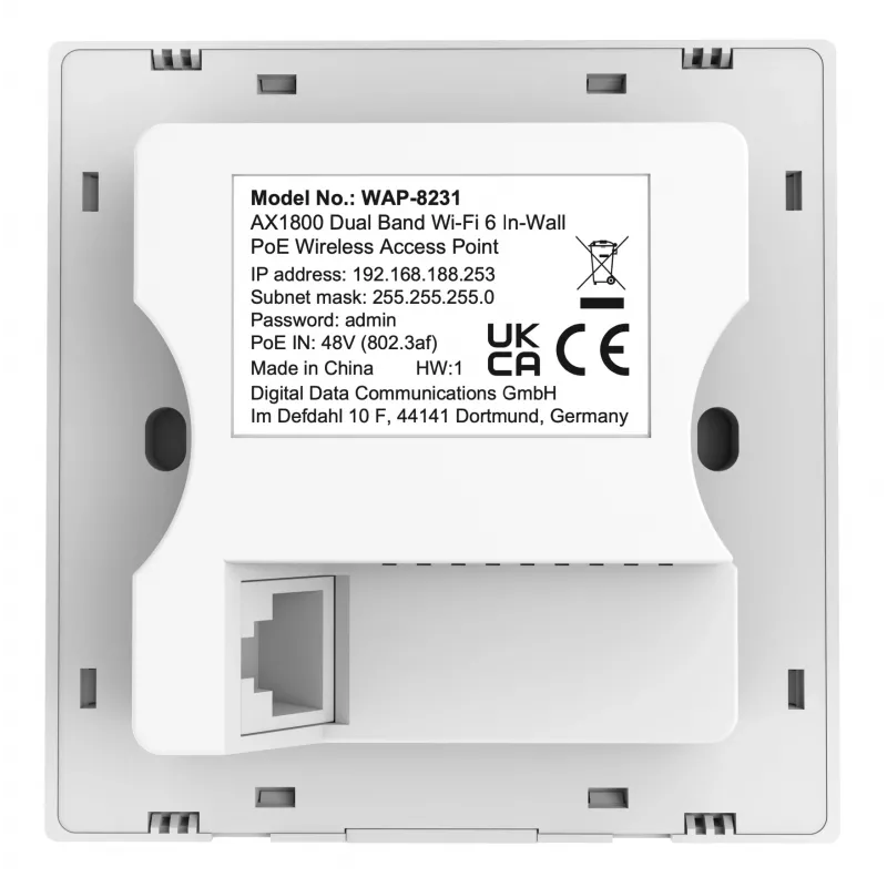 LevelOne AX1800 kaheribaline Wi-Fi 6 seinasisene PoE traadita pääsupunkt