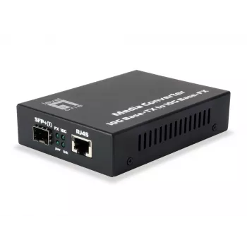 LevelOne GVT-0500 võrgumeediumimuundur 10000 Mbit/s Must