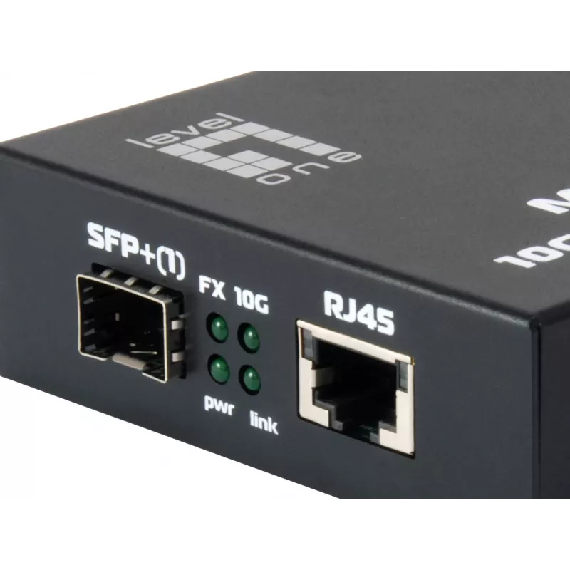 LevelOne GVT-0500 võrgumeediumimuundur 10000 Mbit/s Must