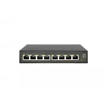 LevelOne Hilbert 8-pordiline Gigabit PoE nutikas haldatav lüliti, 802.3at/af PoE, 8 PoE väljundit, 112,8 W PoE eelarve