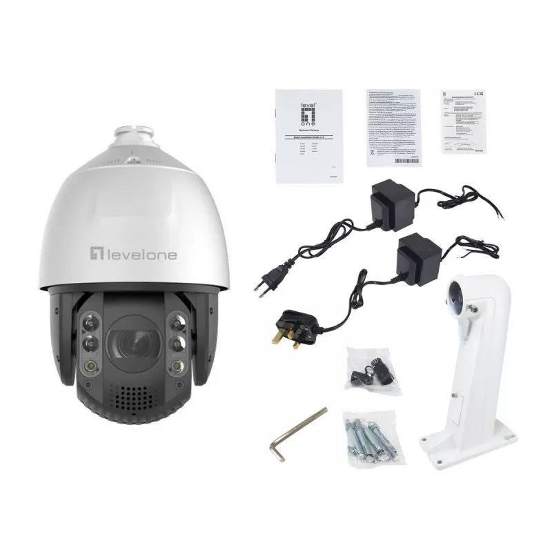 LevelOne FCS-4072 GEMINI PTZ IP-kaamera, 4 MP, 32x suum, H.265, IR 200 m, sise-/välistingimustesse
