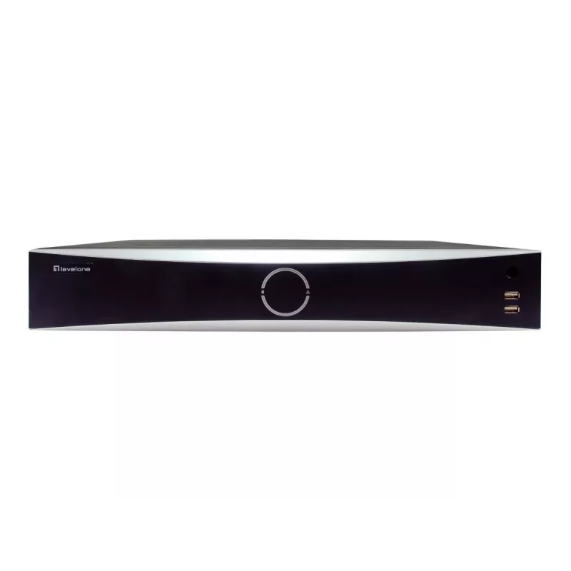 Võrgusalvesti LEVELONE NVR-0411 — 32-kanaliline, 4096×2160 max, 10 TB SATA, PoE 16 W/port, 17x RJ-45, USB 2x2