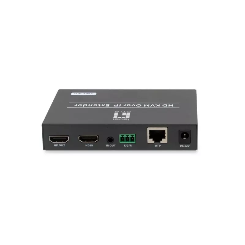 AV-saatja LEVELONE HVE-6701T — HDMI 1.3b, kuni 1920×1080, Cat5e/Cat6/Cat7, Mini‑USB, 12 V DC