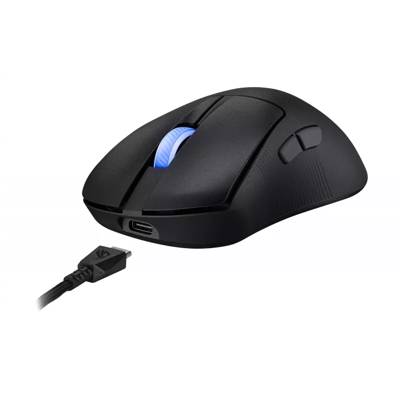 ASUS ROG Keris II Ace Wireless AimPoint Must hiir Mängimine Paremakäeline RF-juhtmevaba + Bluetooth + USB Type-A Optiline 42000 DPI